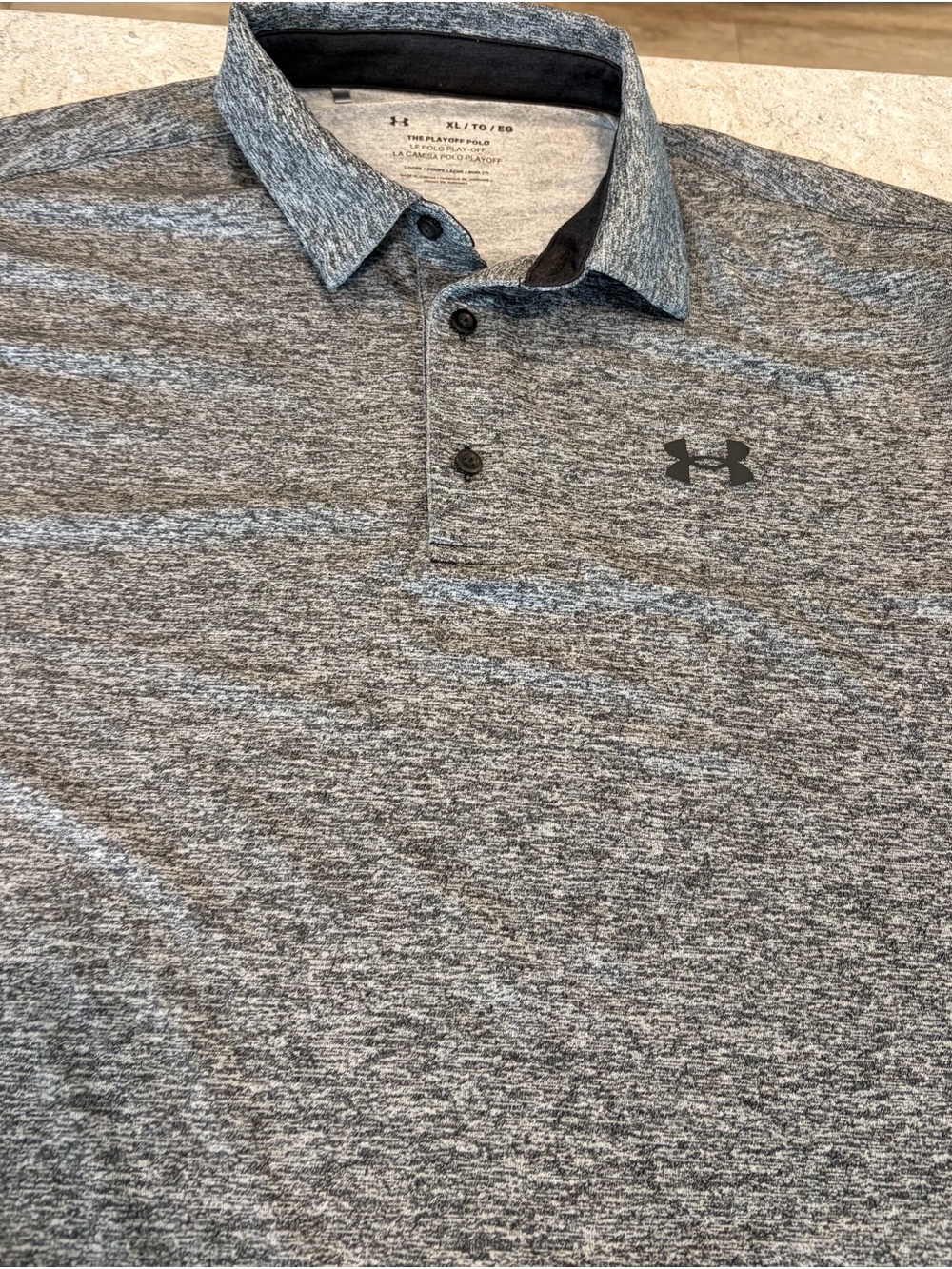 Under Armour Men’s Gray Heather Performance Polo-XL - Picture 7 of 9